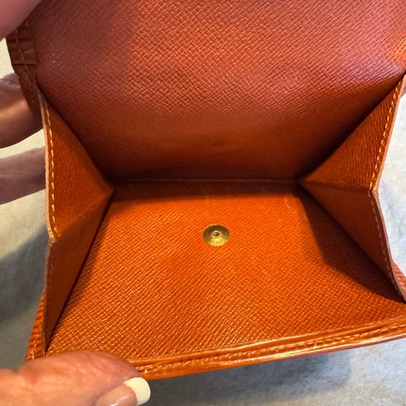 LOUIS VUITTON VINTAGE ELISE TRIFOLD COGNAC BROWN EPI LEATHER WALLET W/COA - Picture 5 of 14